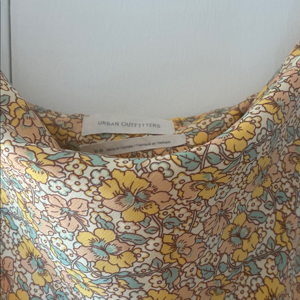 Urban Outfitters Yellow Floral Slip Midi Dress - Picture 2 of 4